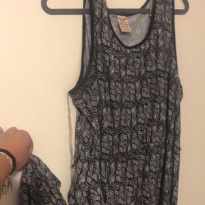 Black and white maxi dress